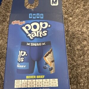 SWAG KELLOGG'S POP TARTS BOXER BRIEF MENS SZ M Frosted Blueberry NIB